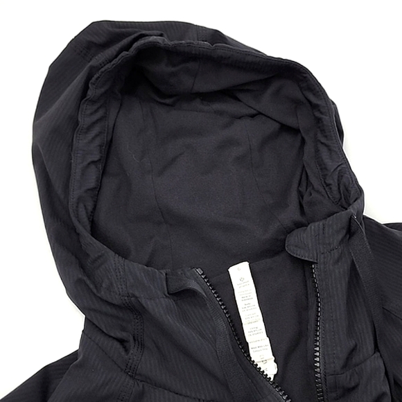 Lululemon Street To Studio Black Zip Up Hooded Lined Jacket Size 6 - Picture 7 of 9